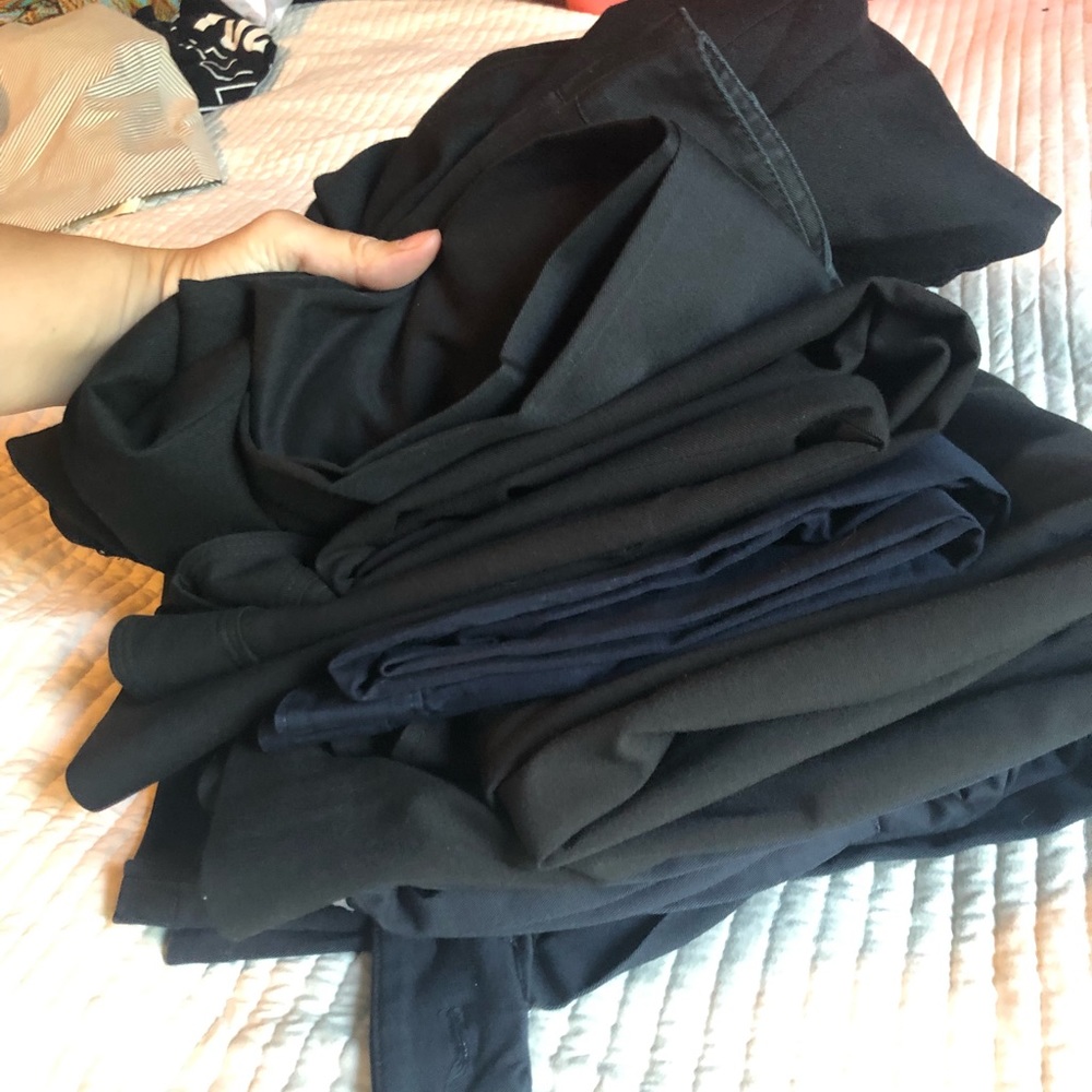 Dark black and navy pant bundle